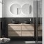 Mueble de baño Noja suspendido 4 cajones sobre encimera doble seno natural de Salgar